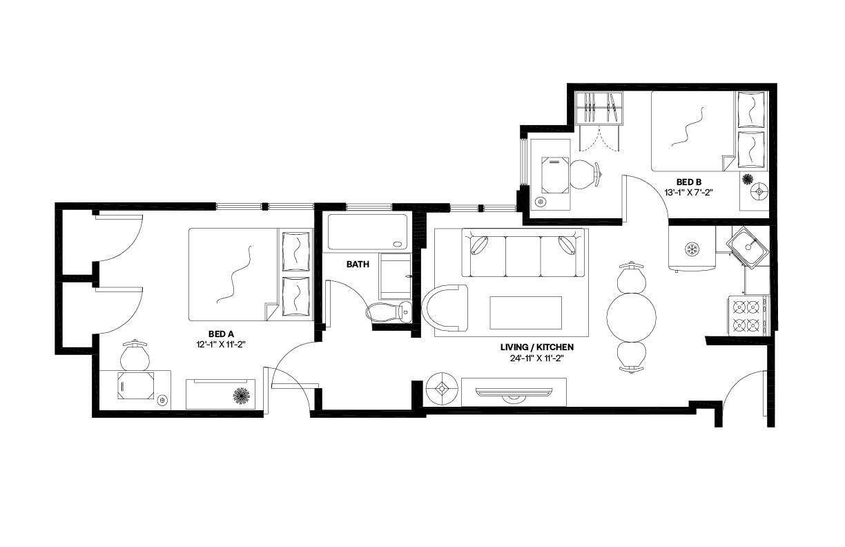 #702: East Harlem - Full Bedroom B - 3