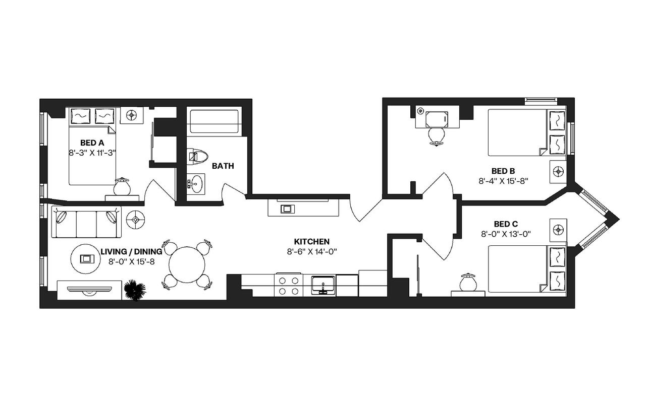  #144: Hell's Kitchen - Full Bedroom C  -  #144: Hell's Kitchen  - Gallery -  8