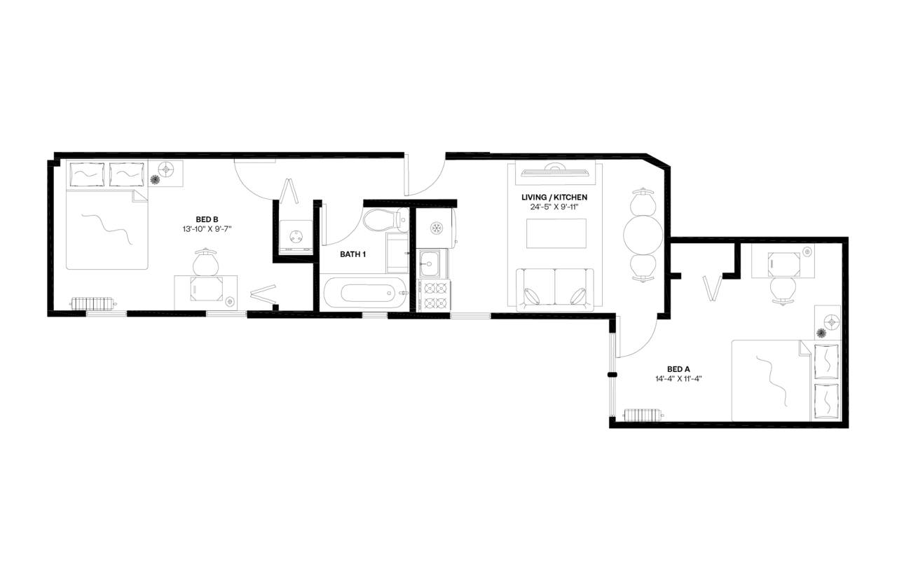 #703: East Harlem - Queen Bedroom A - #703: East Harlem - Gallery - 2