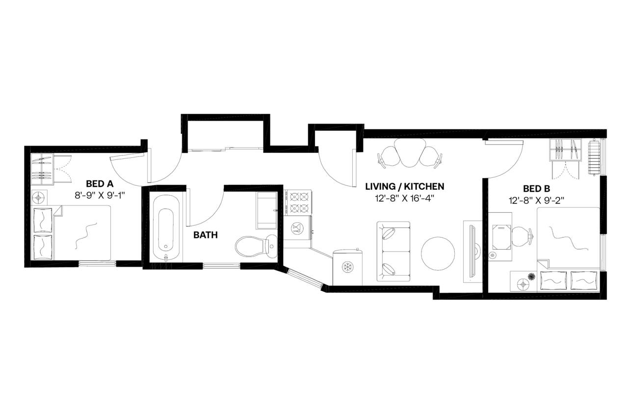  #548: East Village - Full Bedroom A  -  #548: East Village  - Gallery -  3