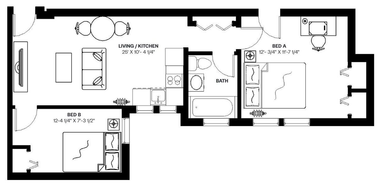  #705: East Harlem - Queen Bedroom B  -  #705: East Harlem  - Gallery -  2