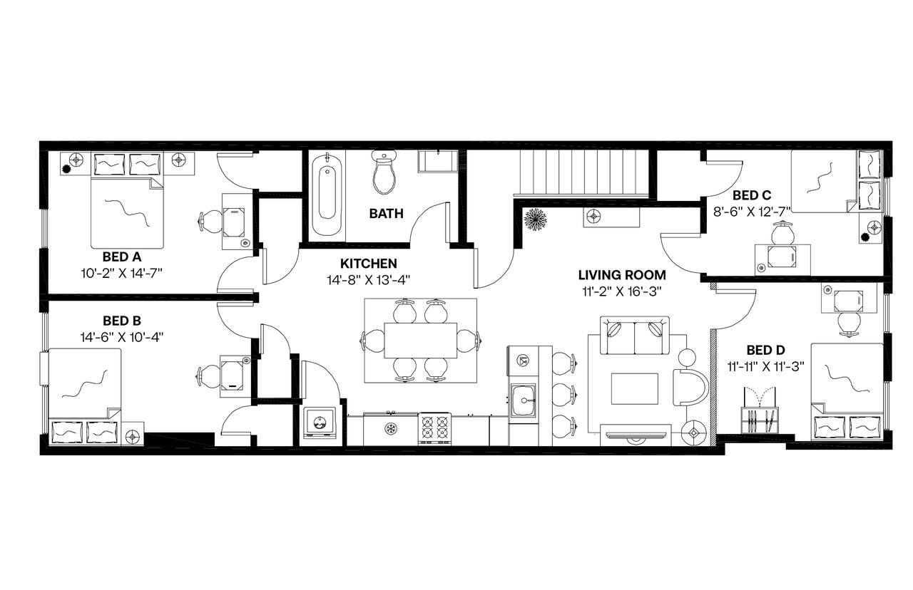  #504: Bushwick - Queen Bedroom B  -  #504: Bushwick  - Gallery -  6