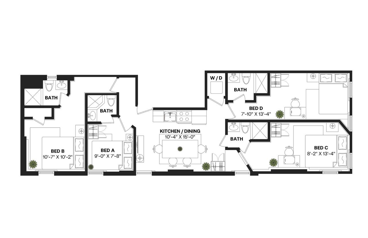  #299: Midtown East - Queen Bedroom B W/Private Bathroom  -  #299: Midtown East  - Gallery -  9