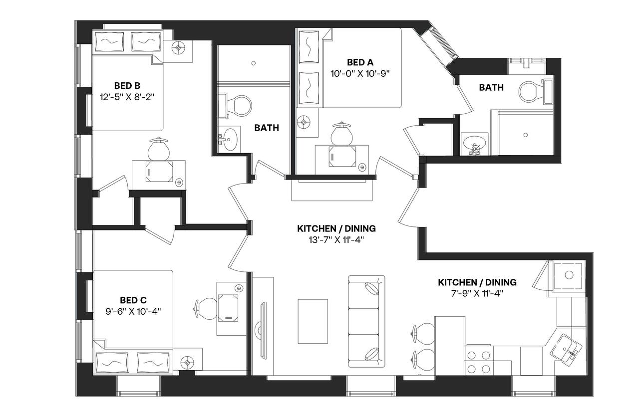  #221: Upper West Side - Queen Bedroom C  -  #221: Upper West Side  - Gallery -  2