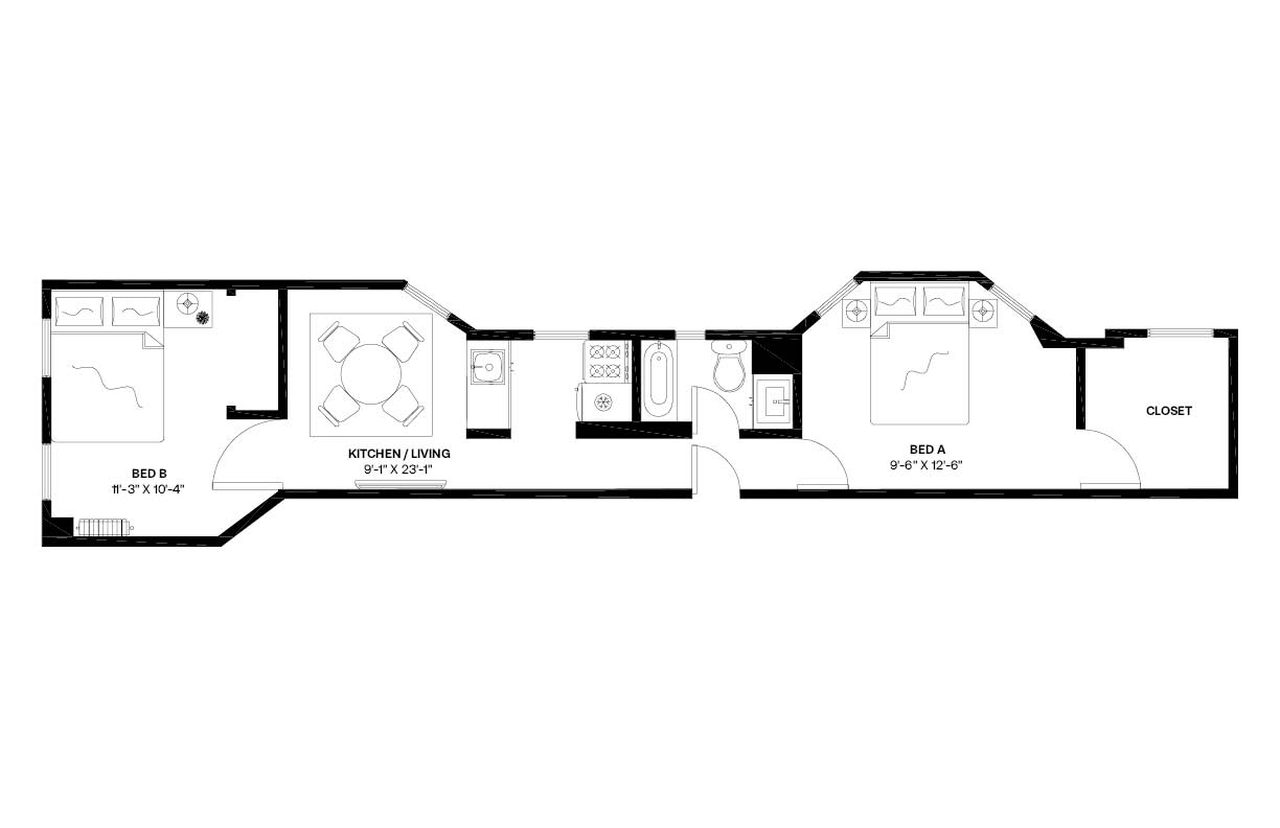 #1305: Upper West Side - Full Bedroom A - #1305: Upper West Side - Gallery - 2