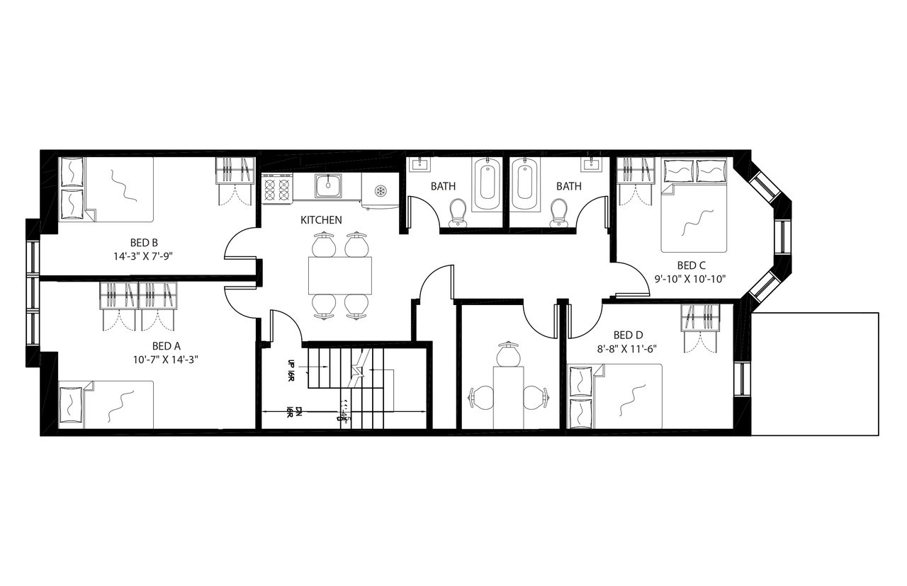 #1571: Prospect Lefferts Gardens - Full Bedroom D - 11