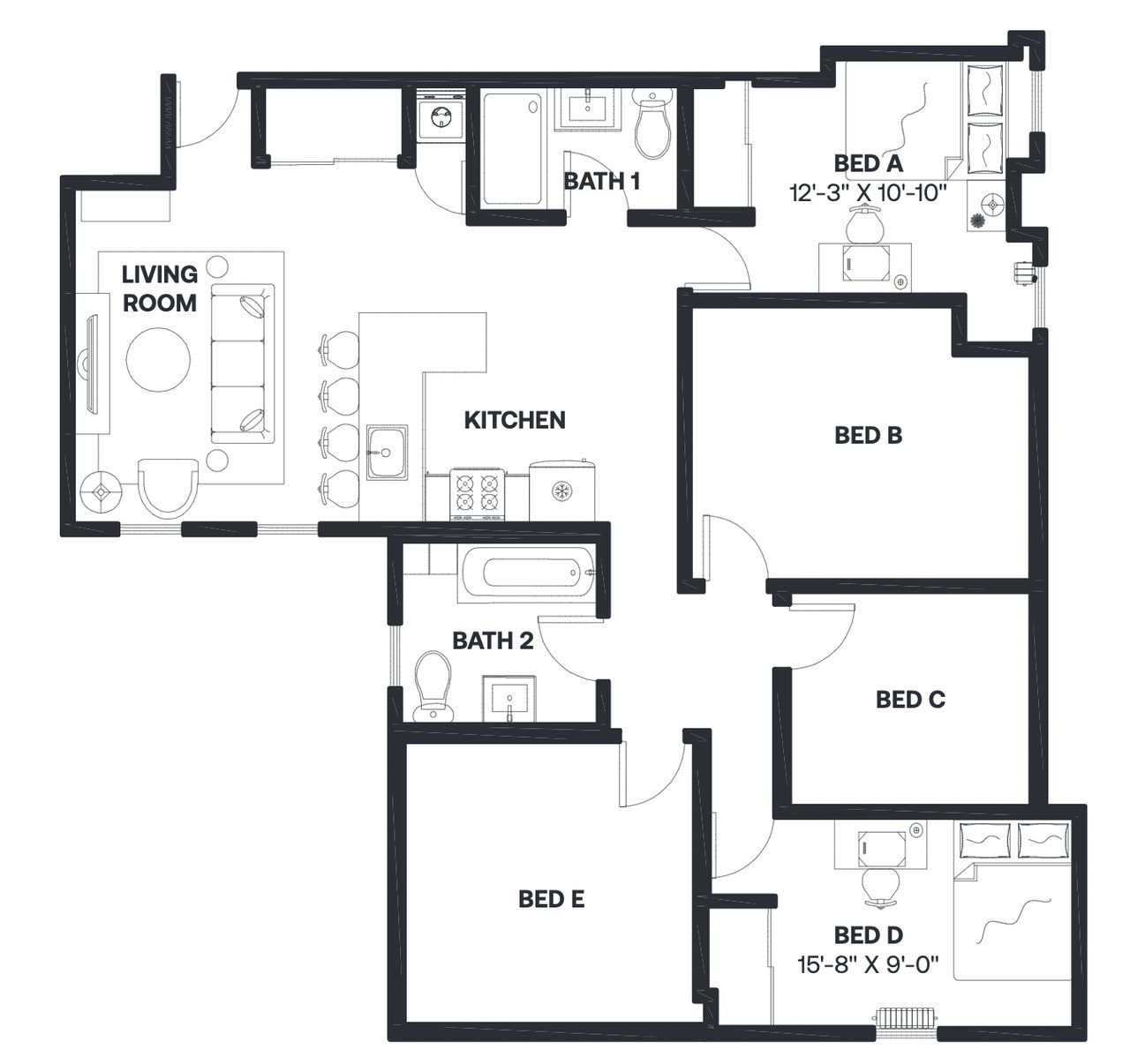  #485: Prospect Lefferts Gardens - Queen Bedroom E  -  #485: Prospect Lefferts Gardens  - Gallery -  12