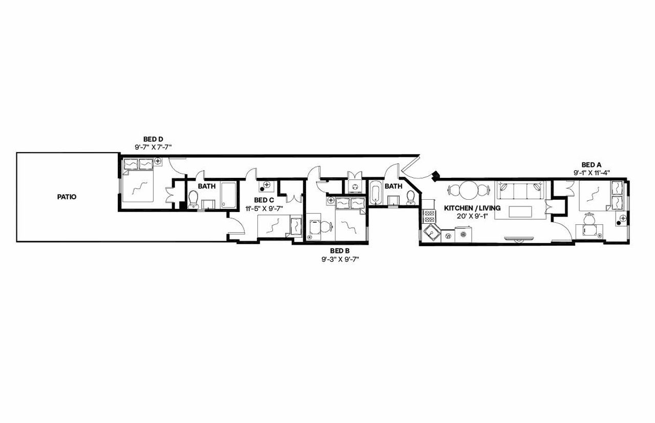 #963: Bedford-Stuyvesant - Twin Bedroom C  -  #963: Bedford-Stuyvesant  - Gallery -  3