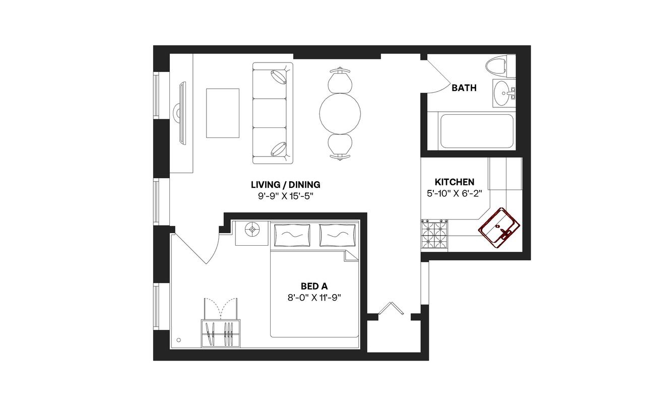  #244: Kips Bay - 1 Bedroom (Queen)  -  #244: Kips Bay  - Gallery -  5
