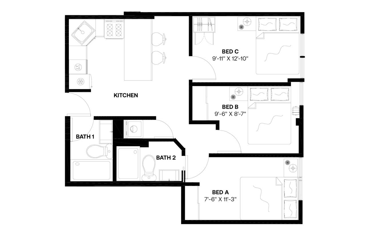  #573: East Village - Queen Bedroom A W/Private Bathroom  -  #573: East Village  - Gallery -  12