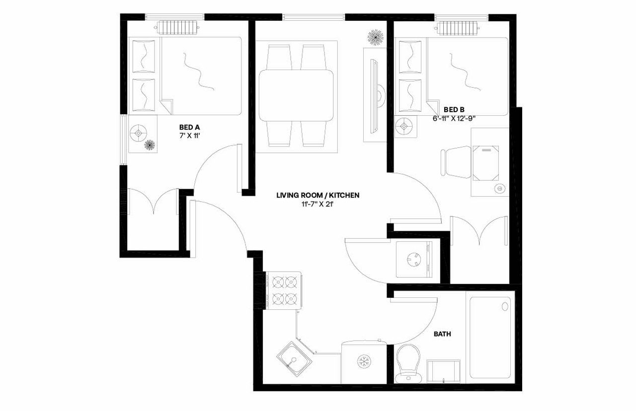  #1113: Gramercy - Full Bedroom B  -  #1113: Gramercy  - Gallery -  2