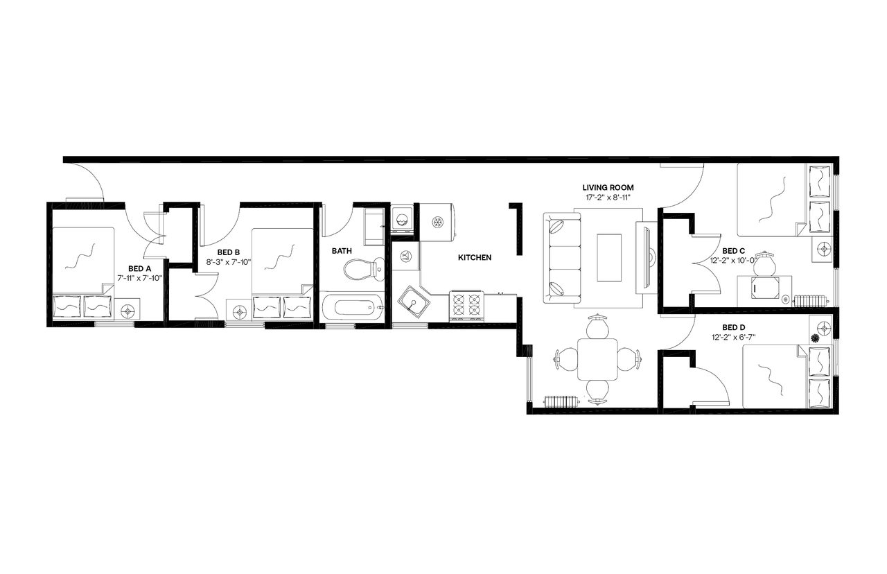  #797: Hamilton Heights - Queen Bedroom C  -  #797: Hamilton Heights  - Gallery -  3