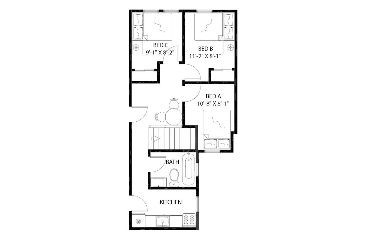  #1683: Hamilton Heights - Full Bedroom D  -  #1683: Hamilton Heights  - Gallery -  16