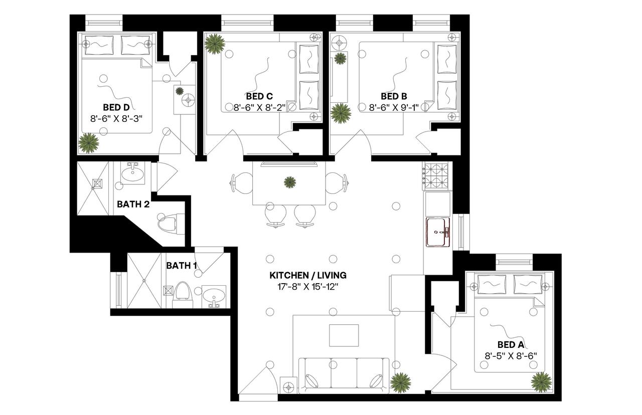 #356: Upper West Side - Full Bedroom B - #356: Upper West Side - Gallery - 14