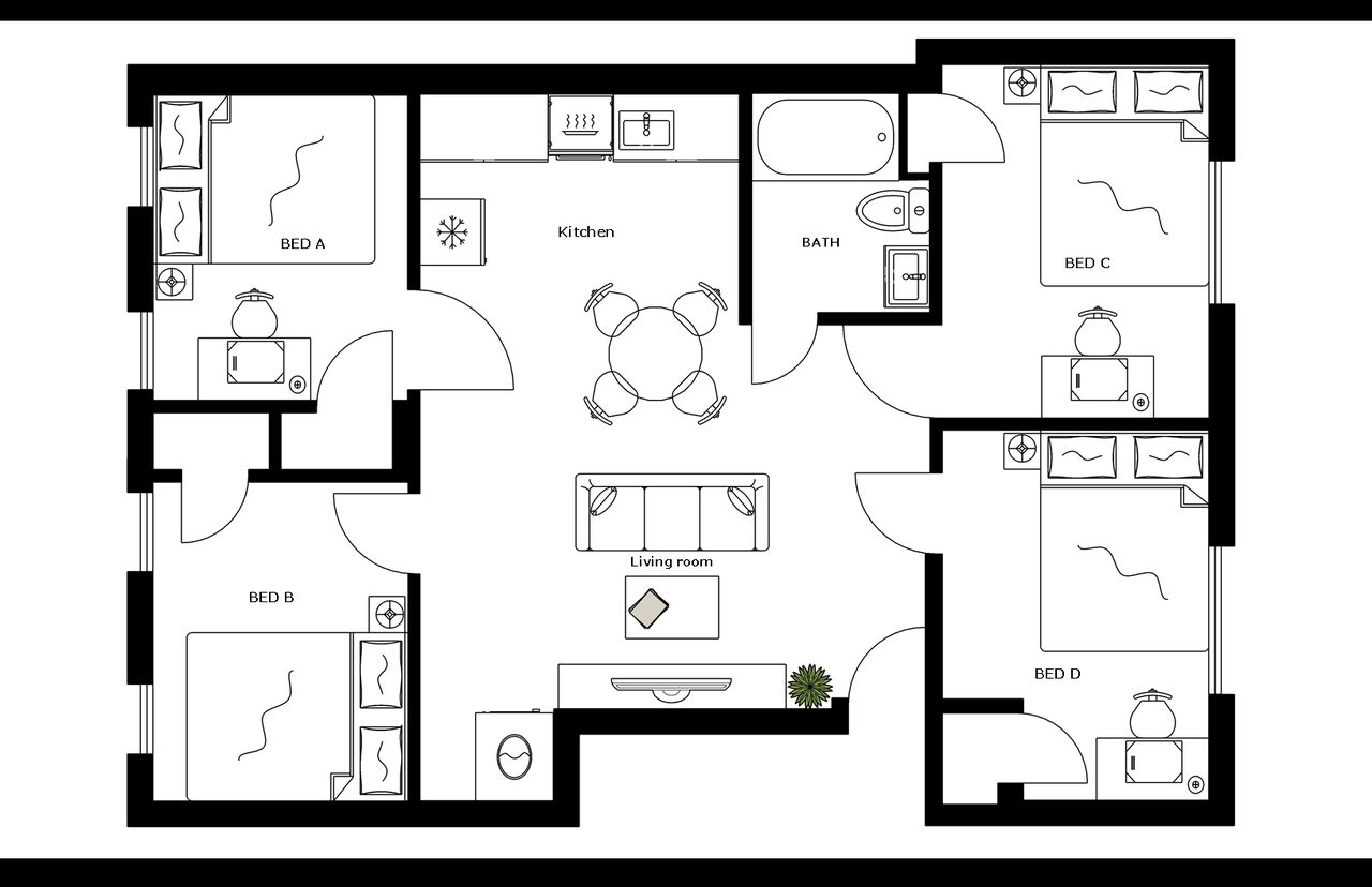  #1803: Clinton Hill - Queen Bedroom B  -  #1803: Clinton Hill  - Gallery -  10