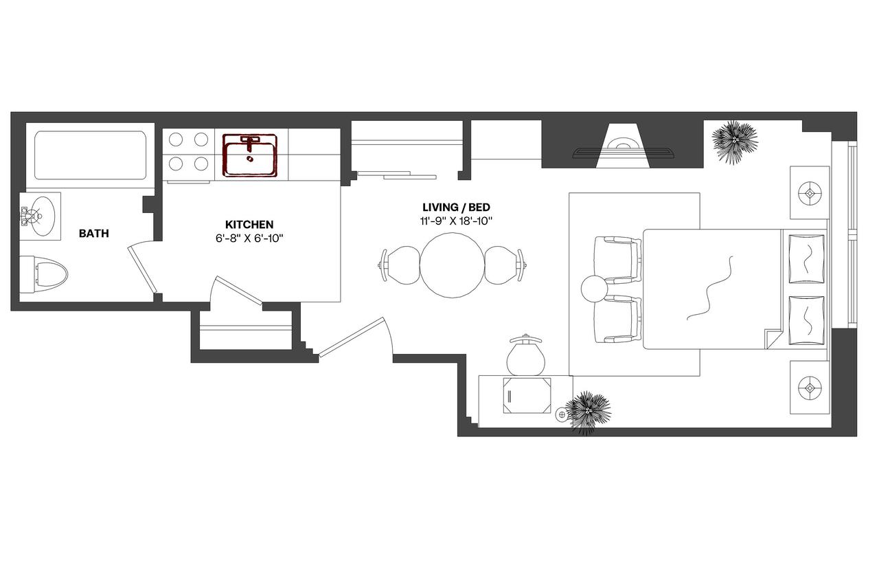 #203: Murray Hill - Studio (Full) - #203: Murray Hill - Gallery - 4