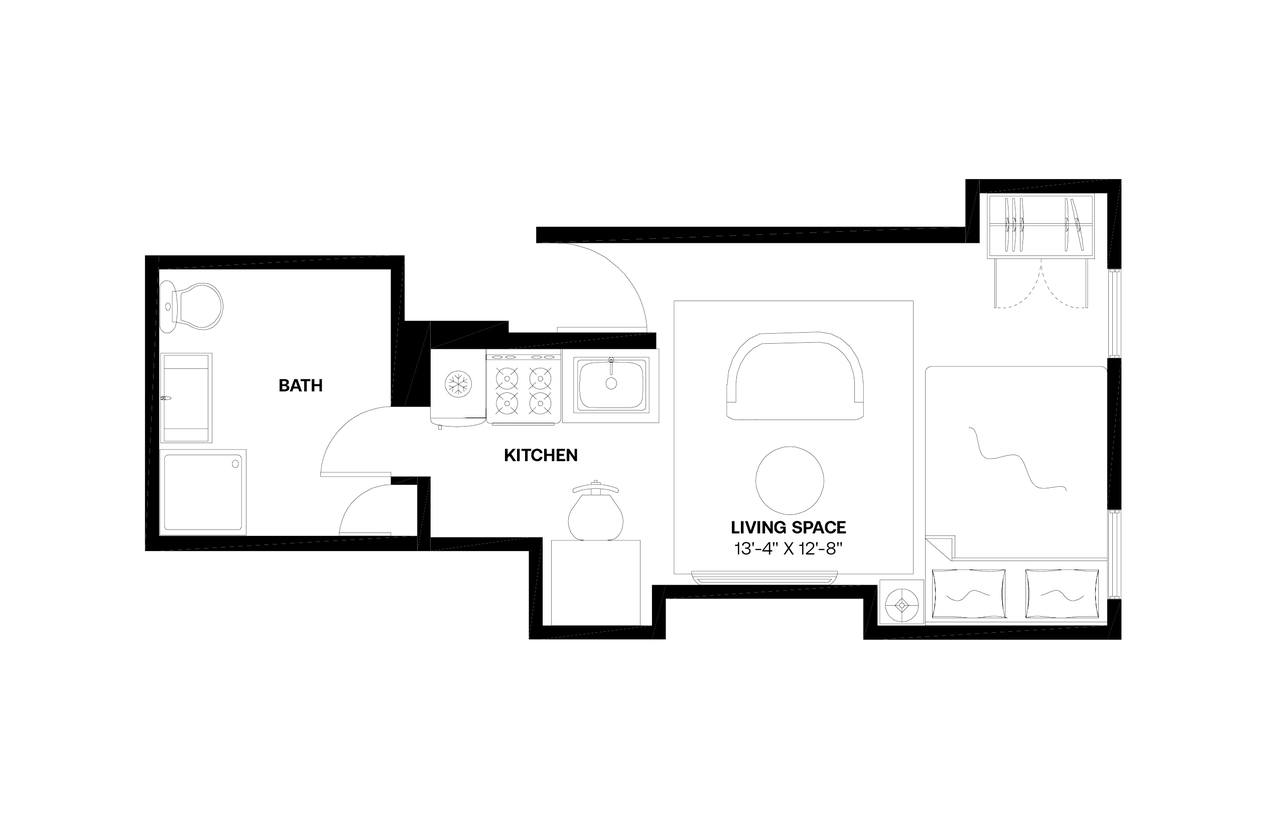  #407: East Village - Studio (Full)  -  #407: East Village  - Gallery -  1