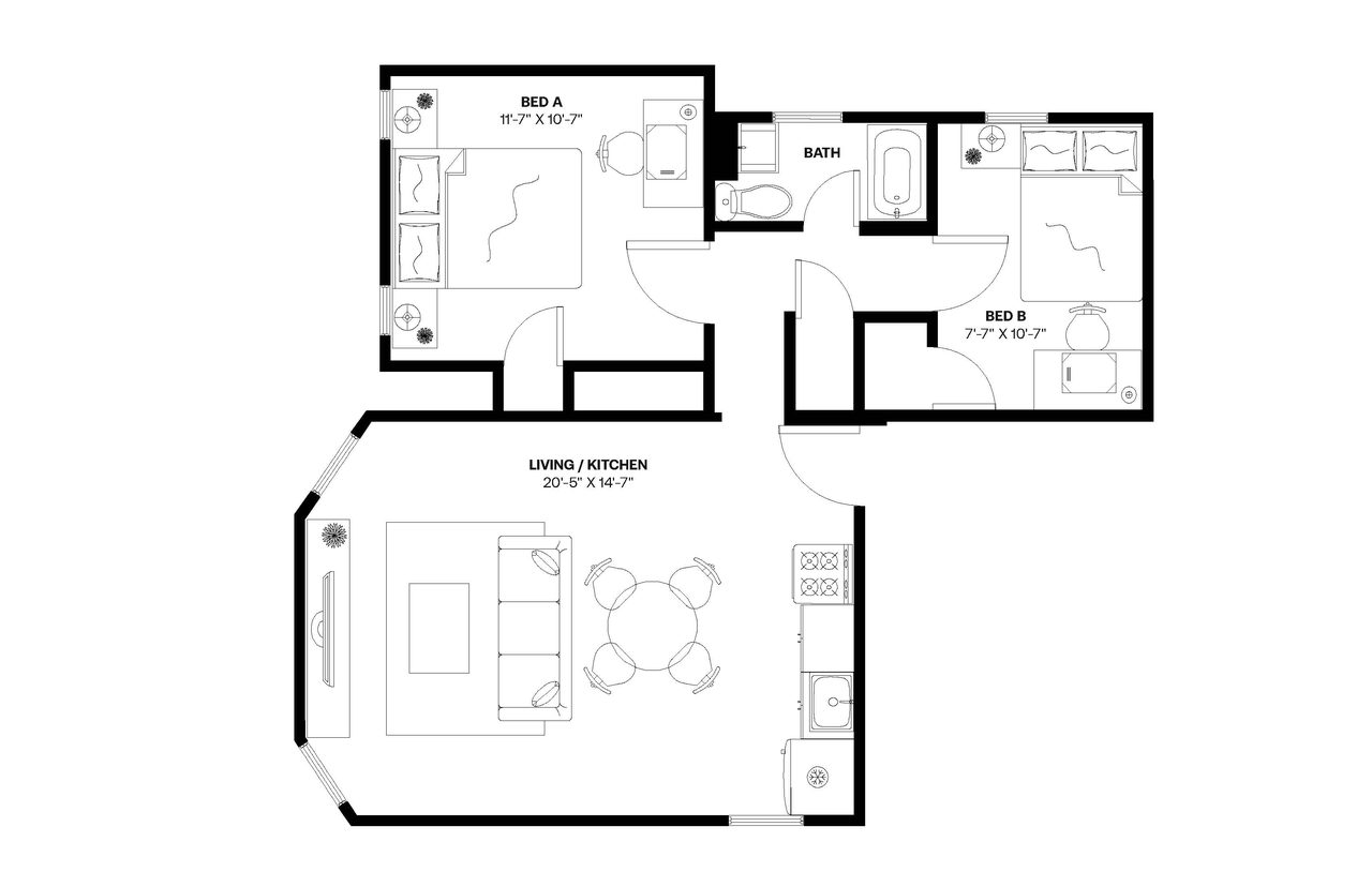 #889: West Harlem - Queen Bedroom A - #889: West Harlem - Gallery - 3