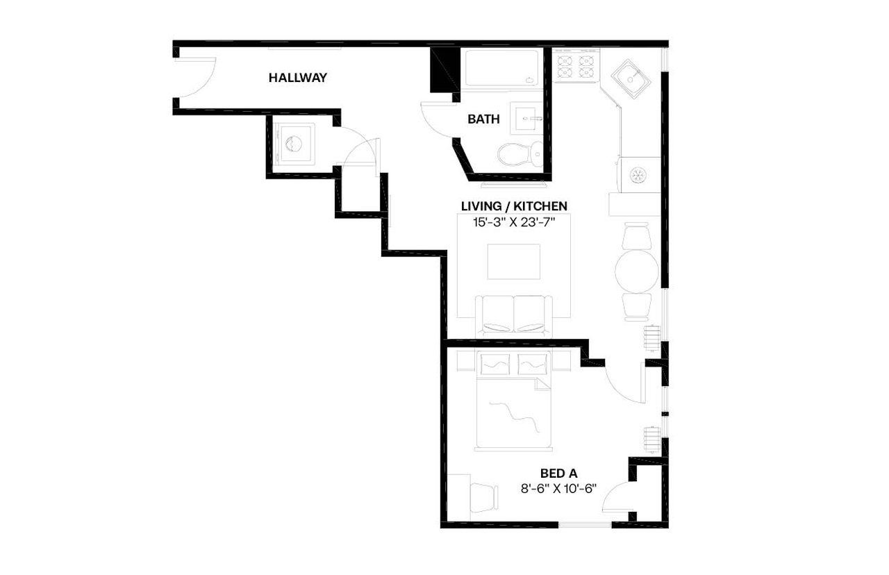 #974: East Village - 1 Bedroom (Full)  -  #974: East Village  - Gallery -  17