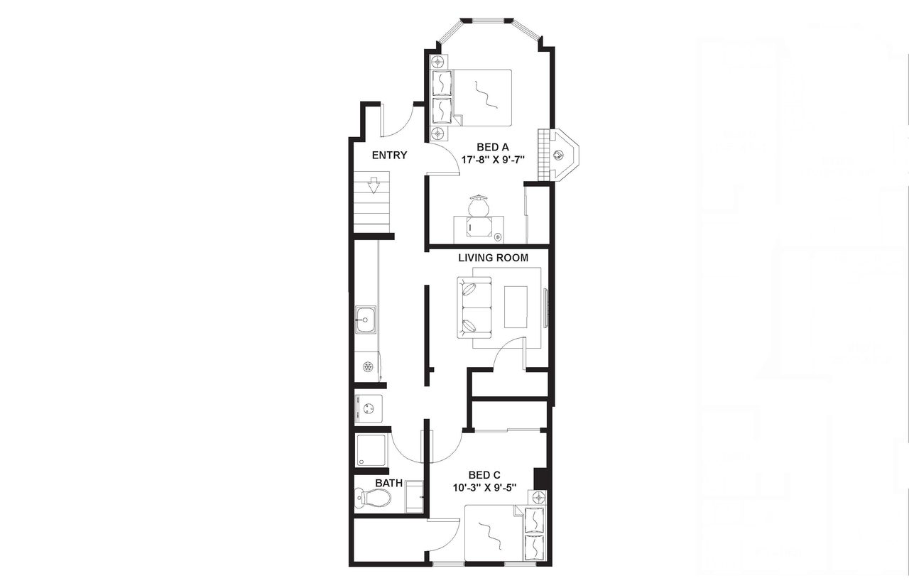  #586: Sunset Park - Full Bedroom A  -  #586: Sunset Park  - Gallery -  4