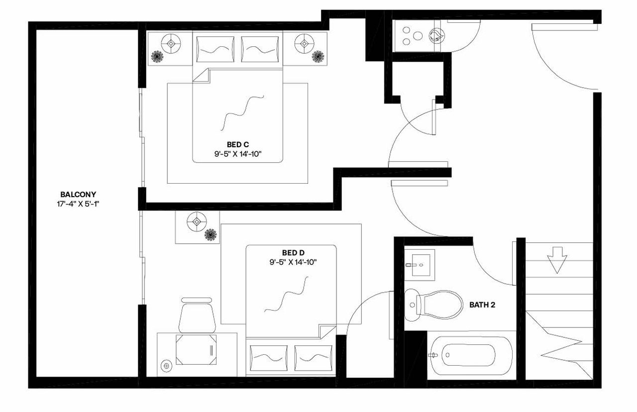 #1563: Bedford-Stuyvesant - Full Bedroom D - 14