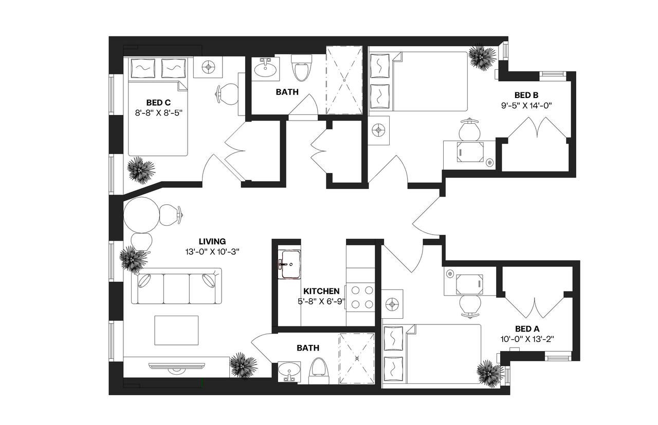  #186: Upper West Side - Full Bedroom B  -  #186: Upper West Side  - Gallery -  5