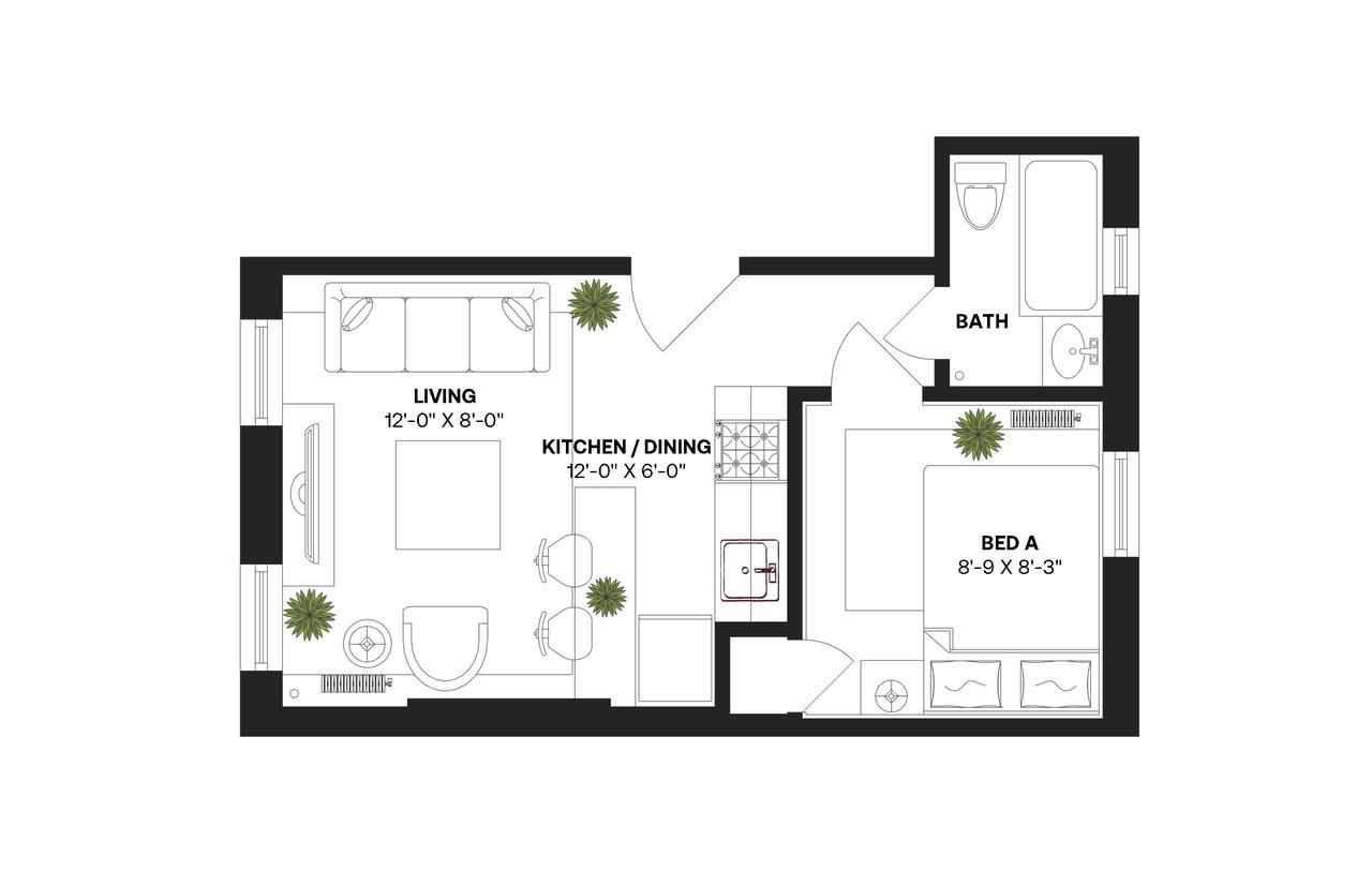 #283: Columbus Circle - 1 Bedroom (Full) - 4