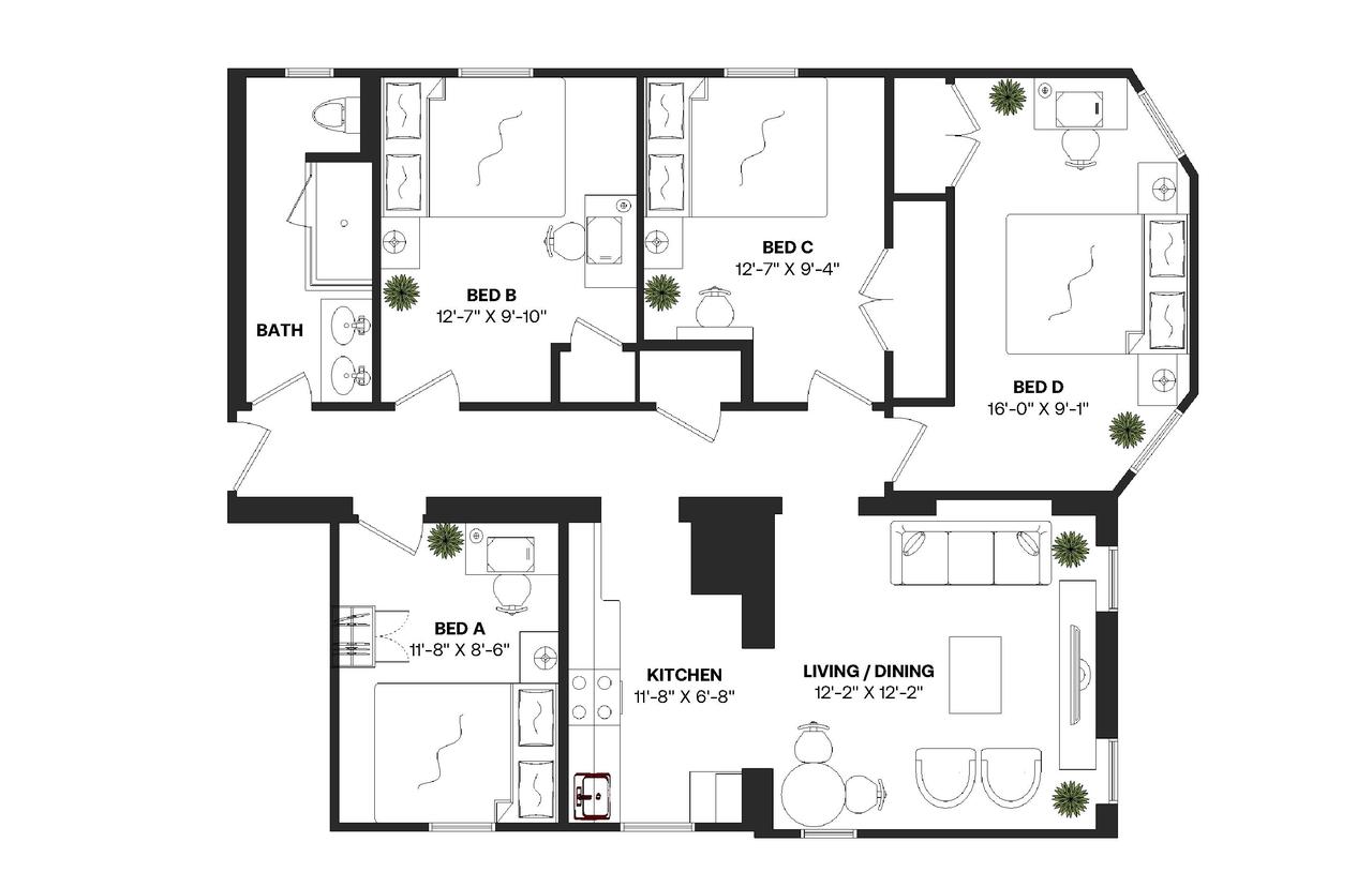  #213: West Harlem - Queen Bedroom B  -  #213: West Harlem  - Gallery -  8