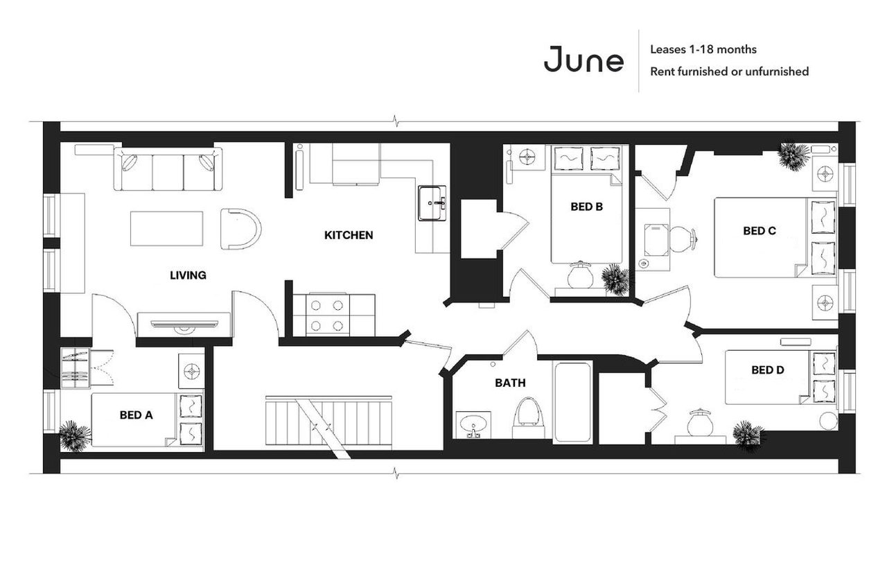 #170: Prospect Heights - Twin Bedroom A - 9