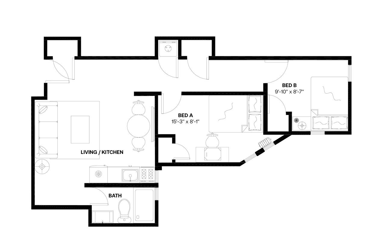 #862: Hamilton Heights - Full Bedroom B - #862: Hamilton Heights - Gallery - 17