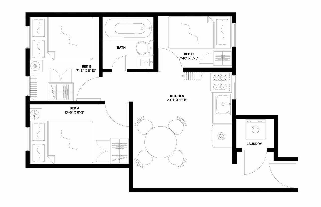  #933: East Village - Full Bedroom B  -  #933: East Village  - Gallery -  5