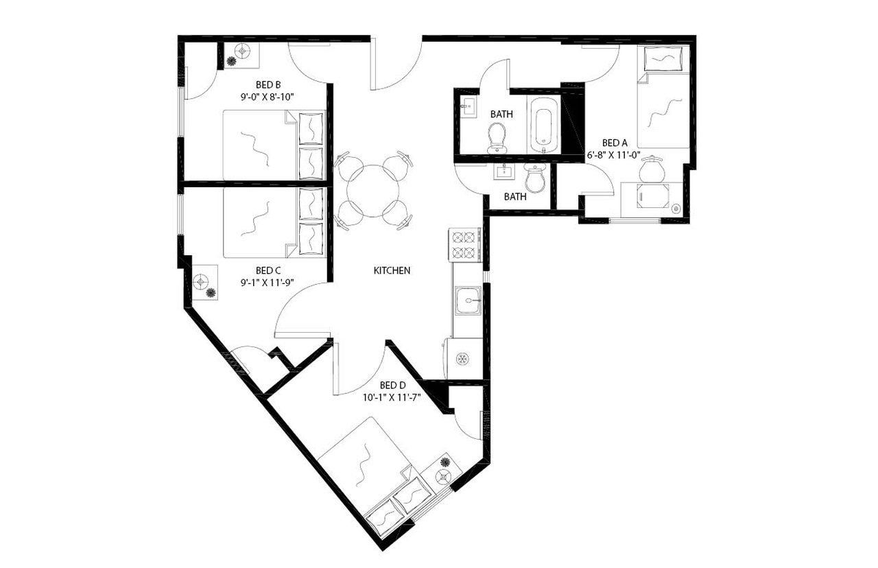  #1580: Upper West Side - Full Bedroom D  -  #1580: Upper West Side  - Gallery -  12