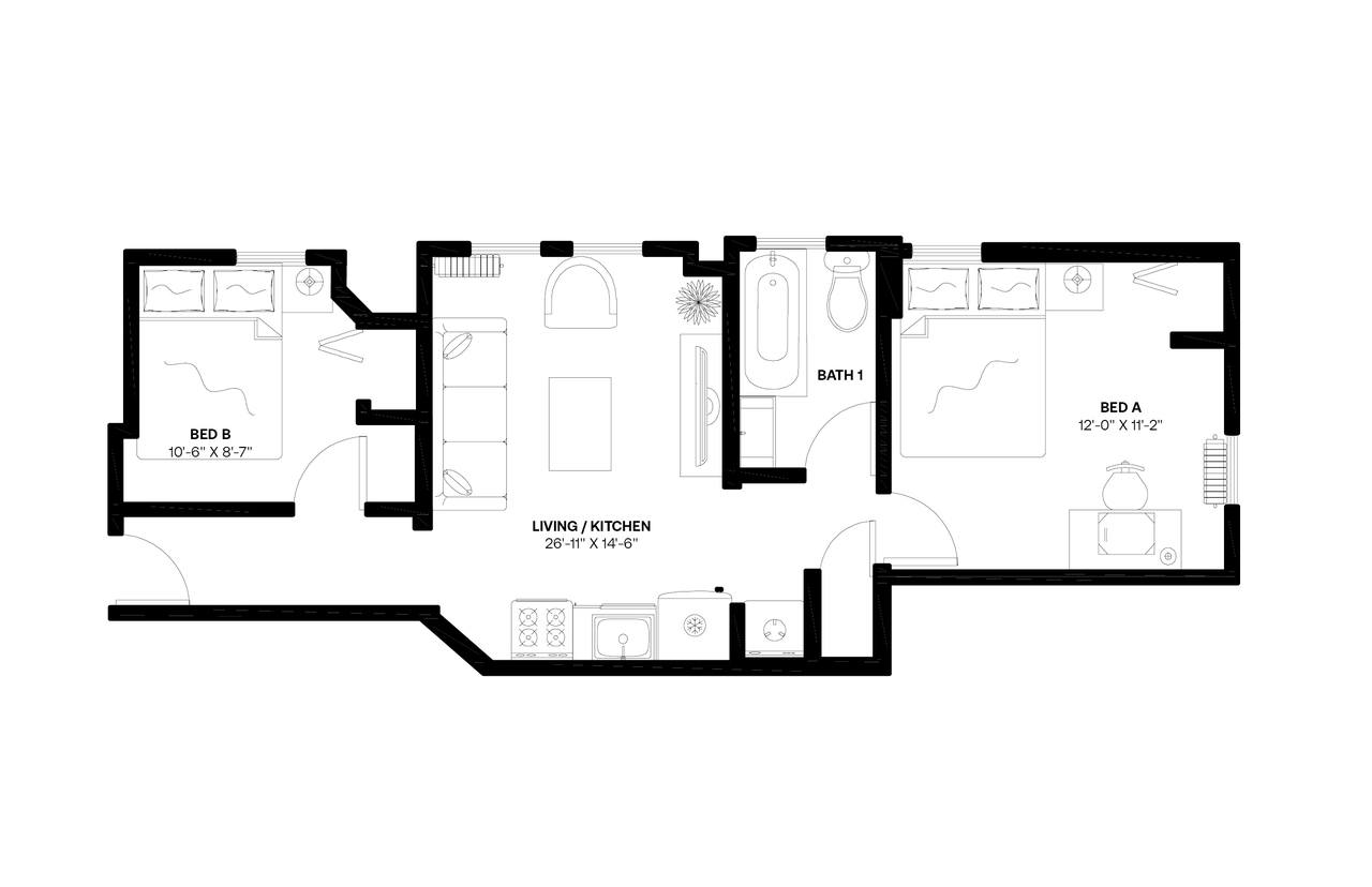 #698: East Harlem - Queen Bedroom A - #698: East Harlem - Gallery - 3