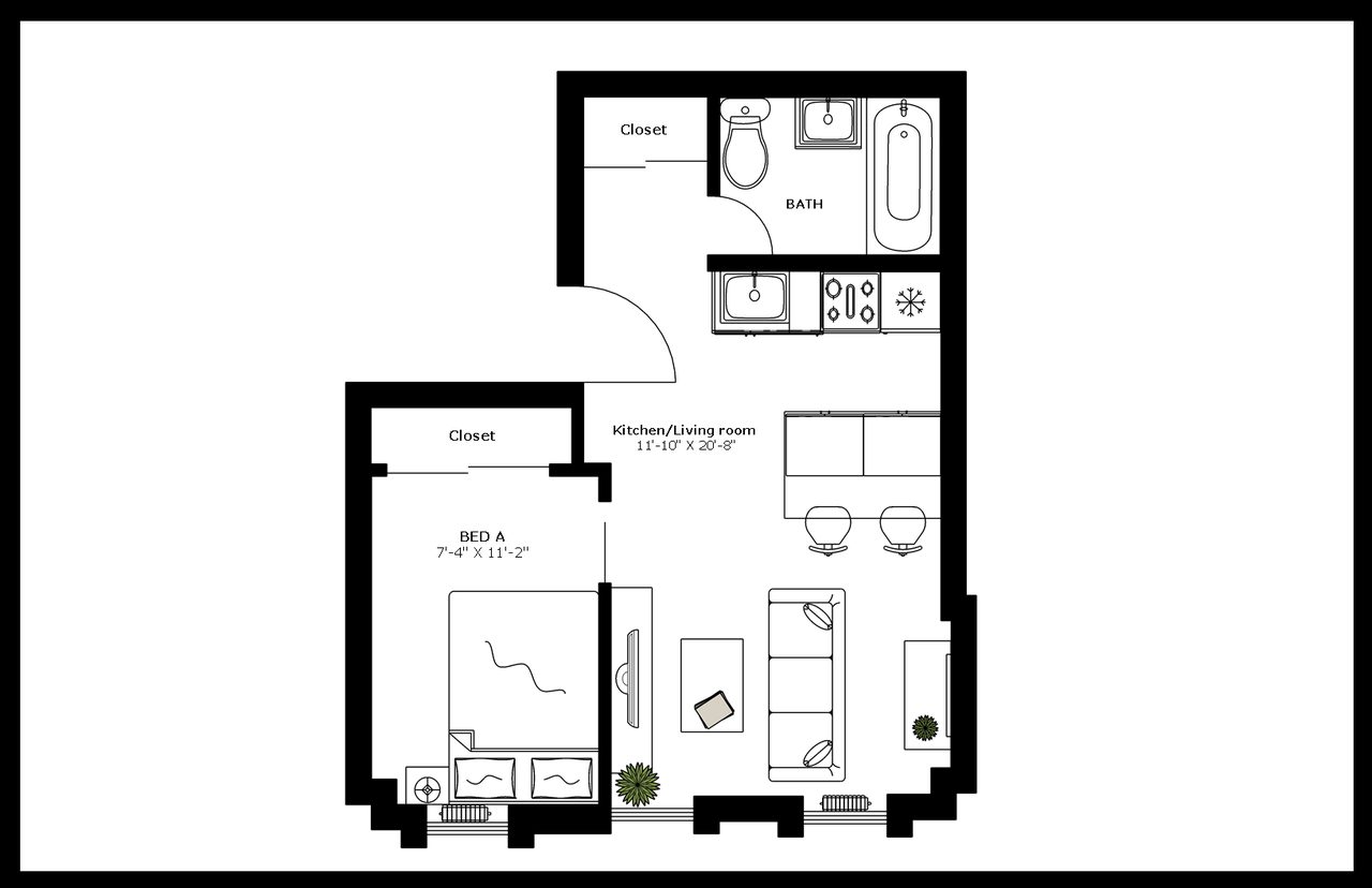  #1729: Hell's Kitchen - 1 Bedroom (Queen)  -  #1729: Hell's Kitchen  - Gallery -  3