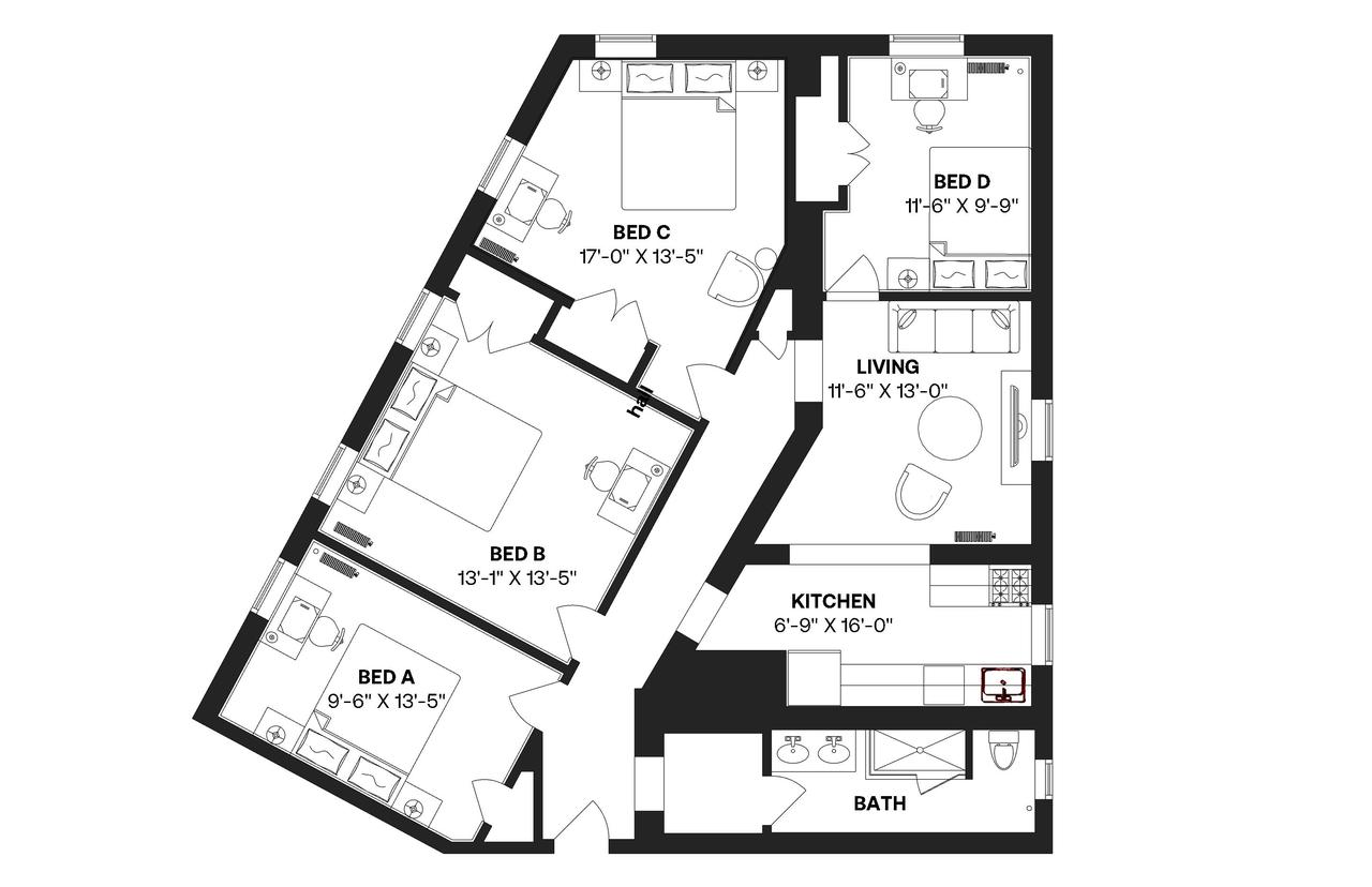  #238: West Harlem - Queen Bedroom B  -  #238: West Harlem  - Gallery -  3