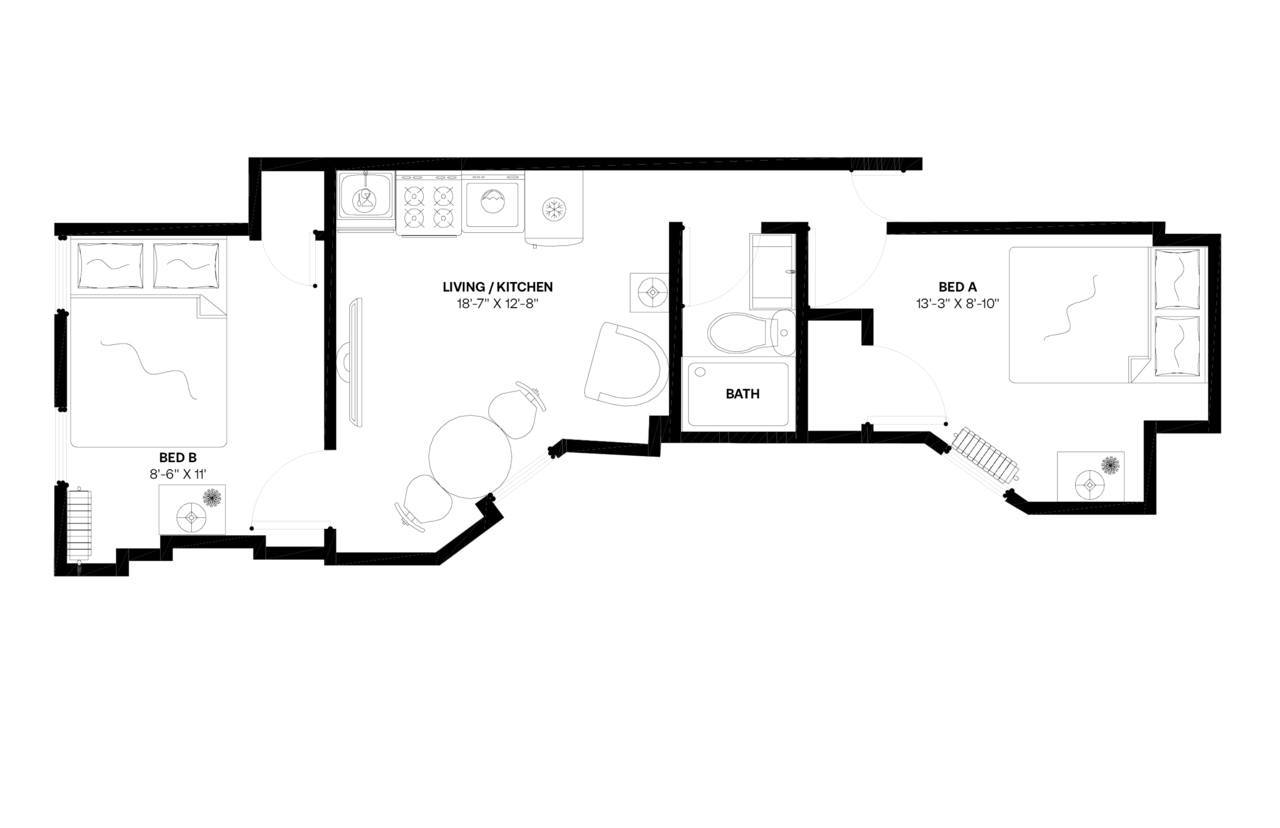 #710: Columbus Circle - Queen Bedroom A - #710: Columbus Circle - Gallery - 2