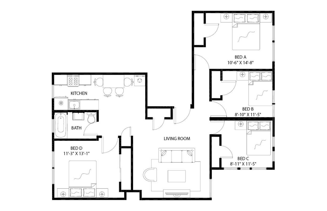  #1609: Astoria - Full Bedroom B  -  #1609: Astoria  - Gallery -  7