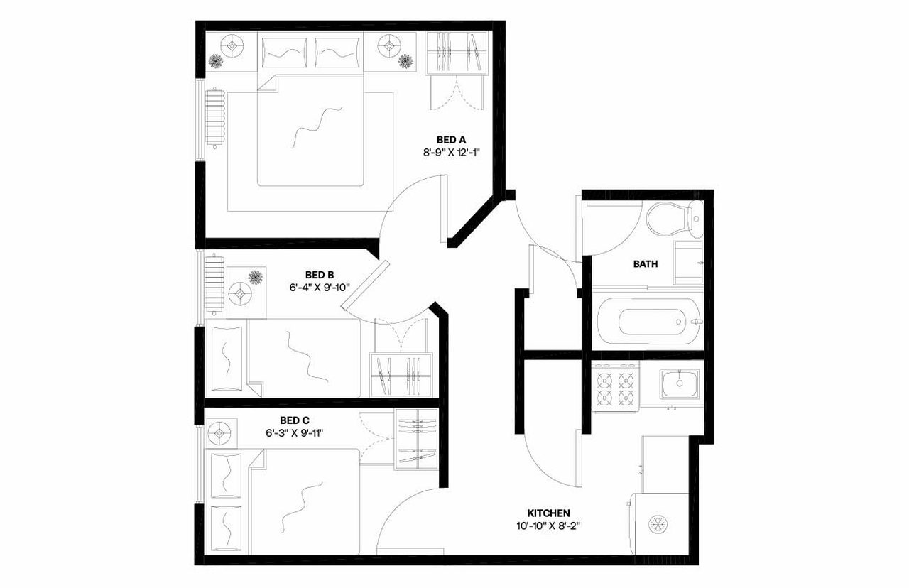 #1361: Lower East Side - Twin Bedroom B - #1361: Lower East Side - Gallery - 11