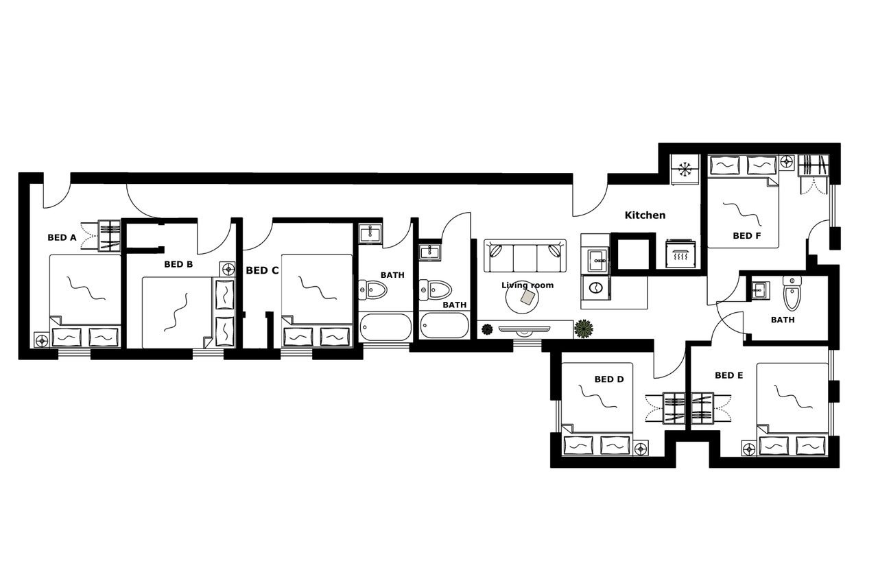  #1791: Upper West Side - Queen Bedroom C  -  #1791: Upper West Side  - Gallery -  11