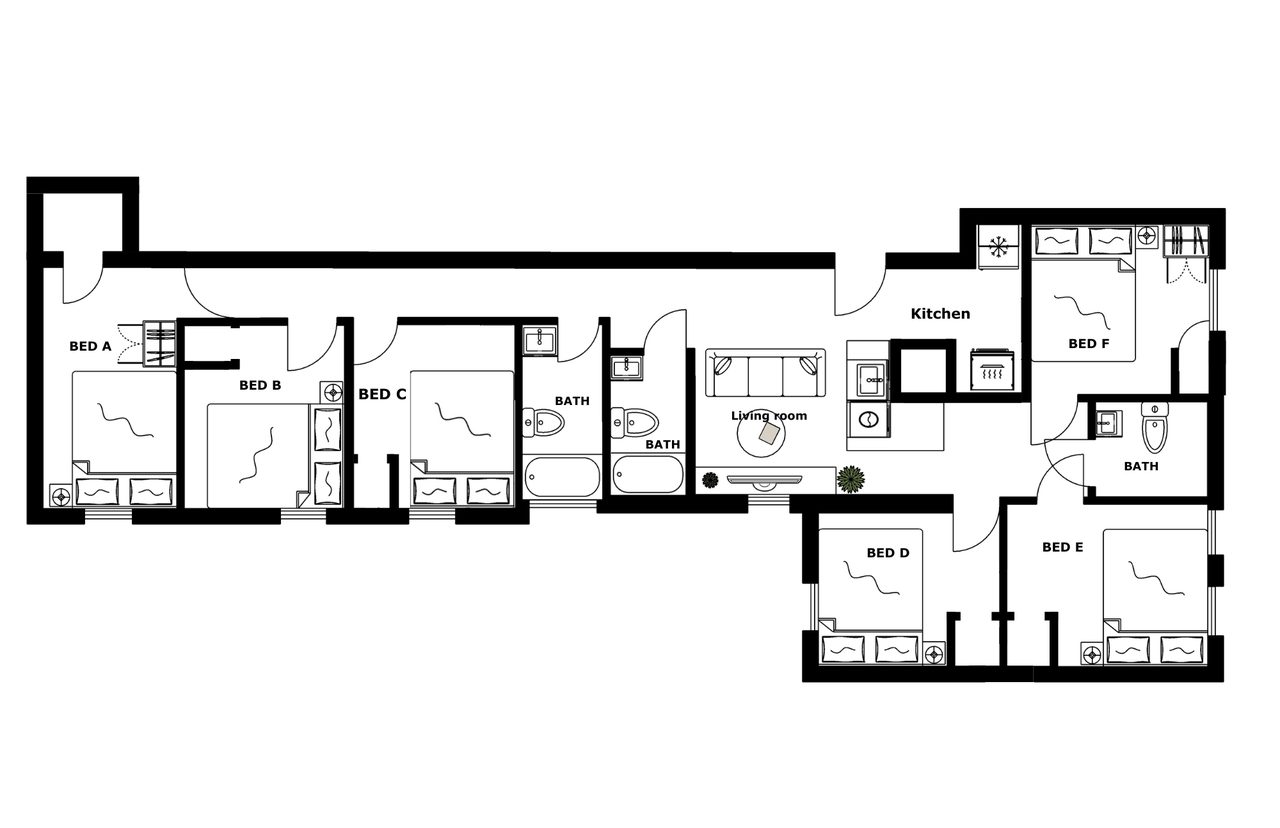 #1791: Upper West Side - Queen Bedroom C - #1791: Upper West Side - Gallery - 12