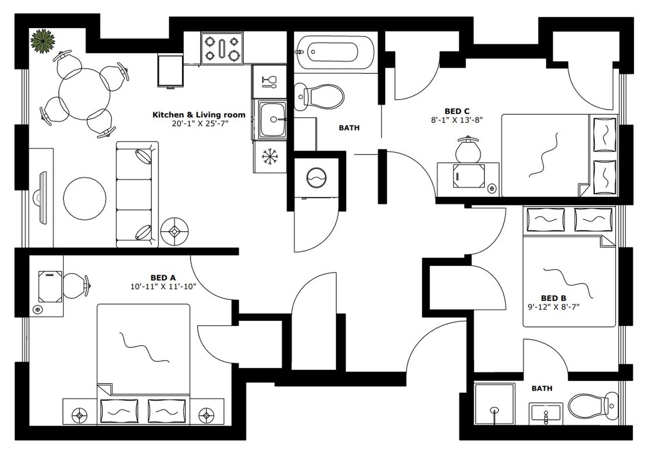 #1736: Greenpoint - Full Bedroom B W/ Private Bathroom - 2
