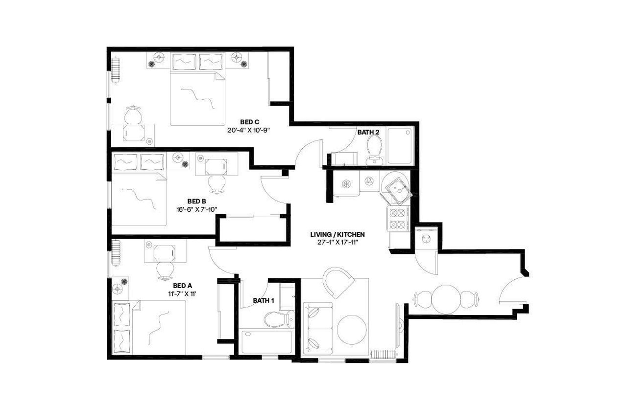  #696: East Harlem - Queen Bedroom C/w Private Bathroom  -  #696: East Harlem  - Gallery -  13