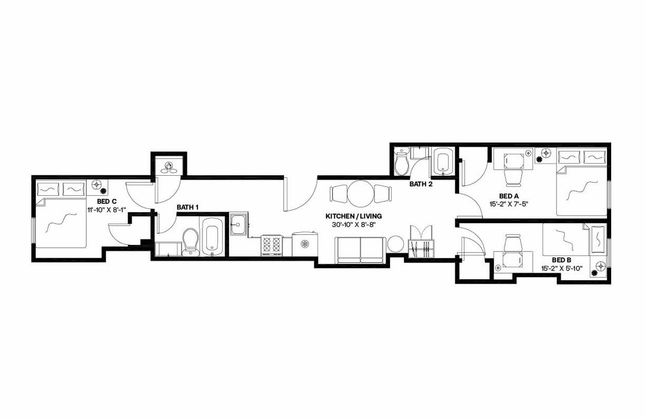 #892: Bushwick - Twin Bedroom B - #892: Bushwick - Gallery - 16