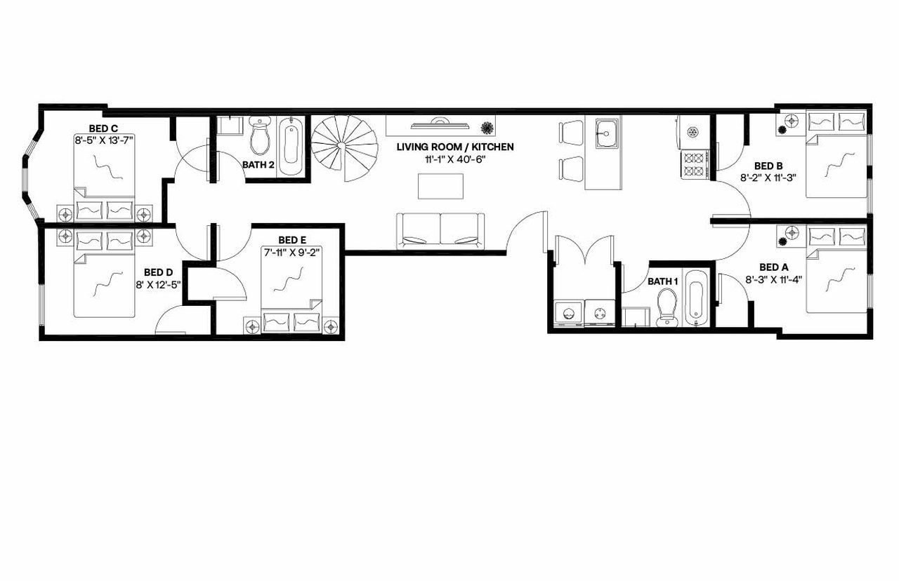 #1290: Bedford-Stuyvesant - Full Bedroom D - 2