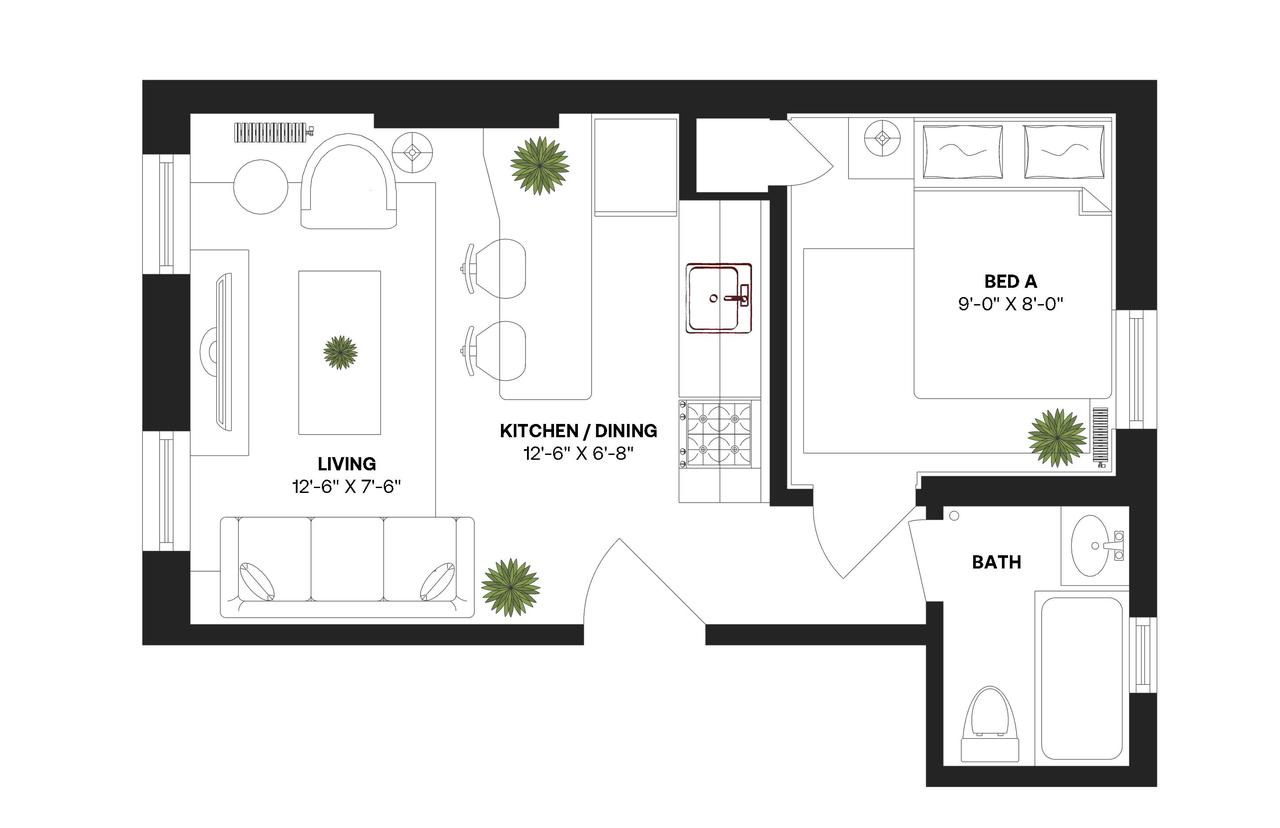 #282: Columbus Circle - 1 Bedroom (Full) - #282: Columbus Circle - Gallery - 4