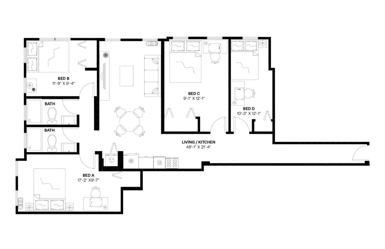  #706: East Harlem - Full Bedroom D  -  #706: East Harlem  - Gallery -  12