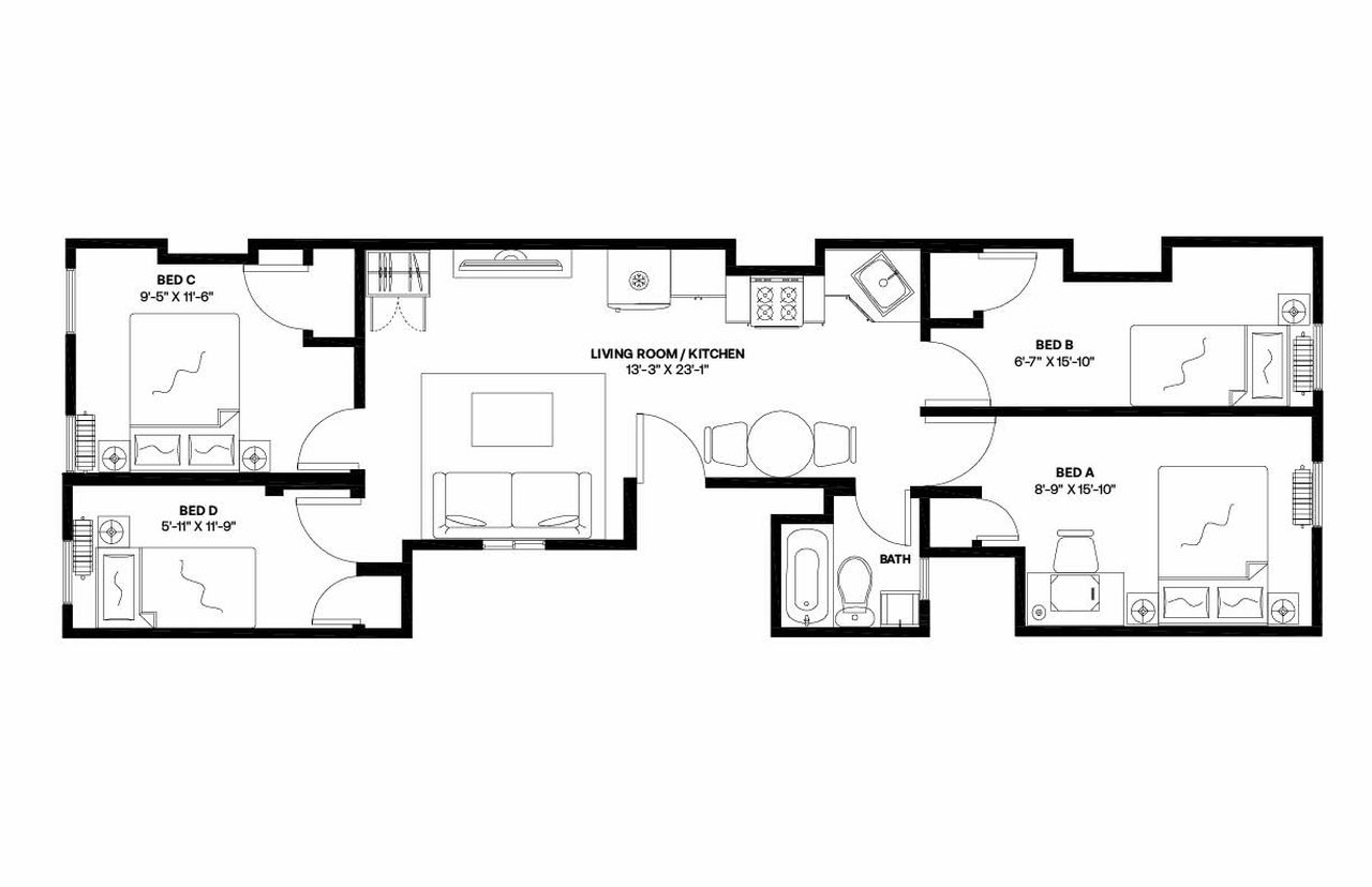 #1266: Astoria - Full Bedroom A - 1