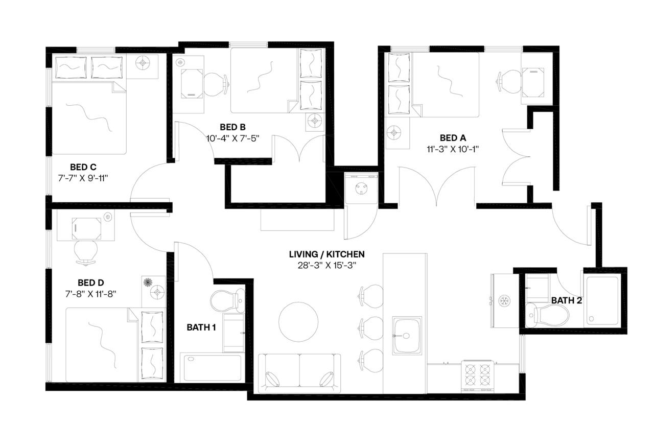 #461: Ridgewood - Full Bedroom B - 17