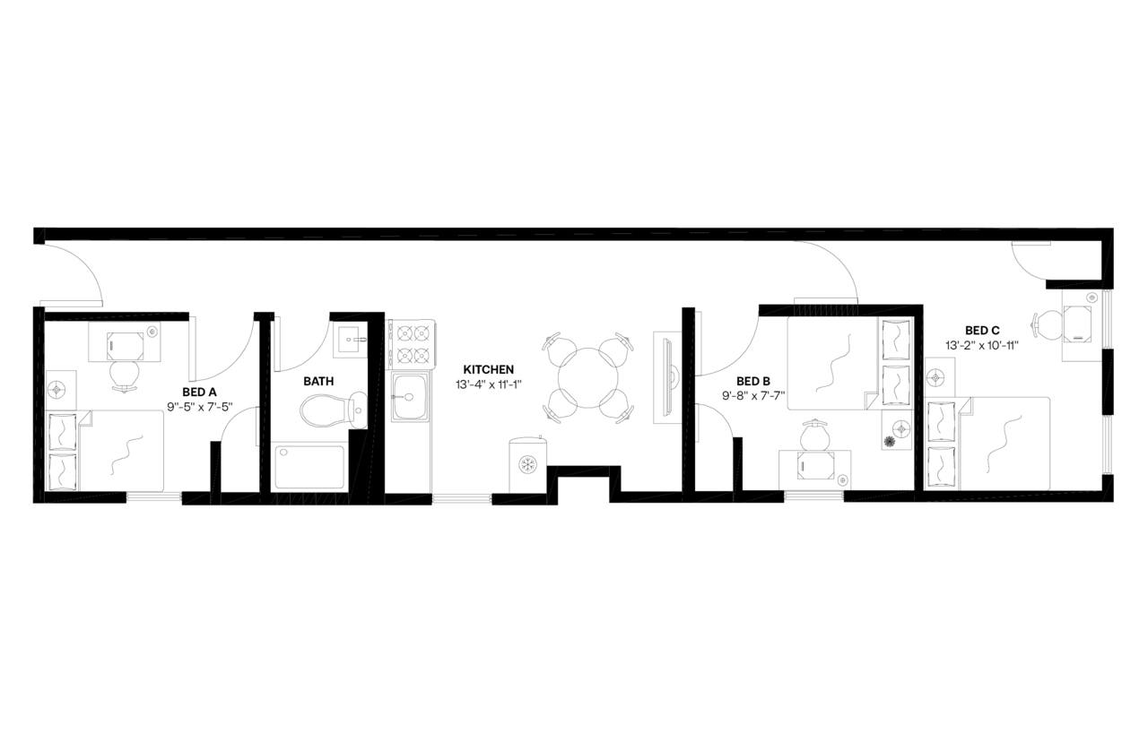 #758: Upper West Side - Full Bedroom A - 3
