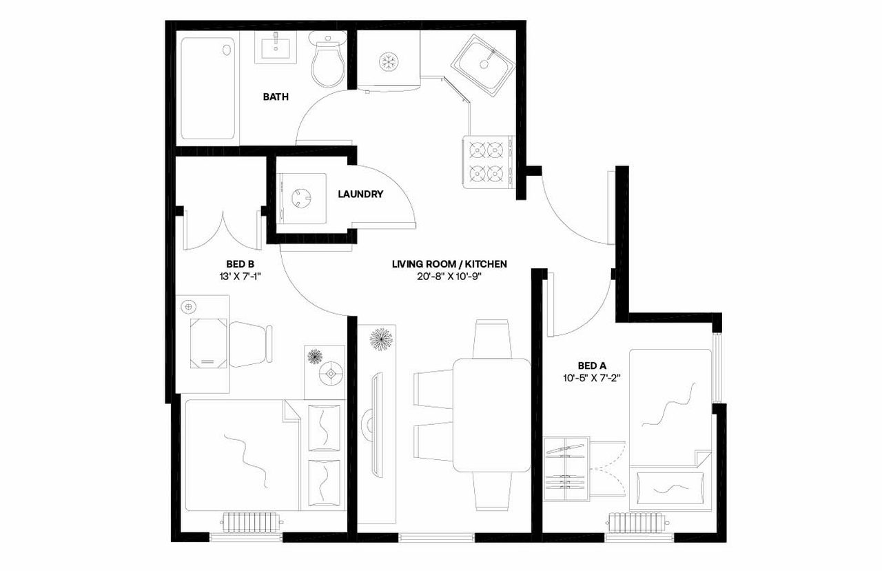  #1111: Gramercy - Full Bedroom B  -  #1111: Gramercy  - Gallery -  2